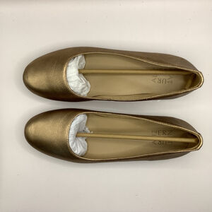 Women's Naturalizer Leather Ballet Flats Gold Size 8.5N